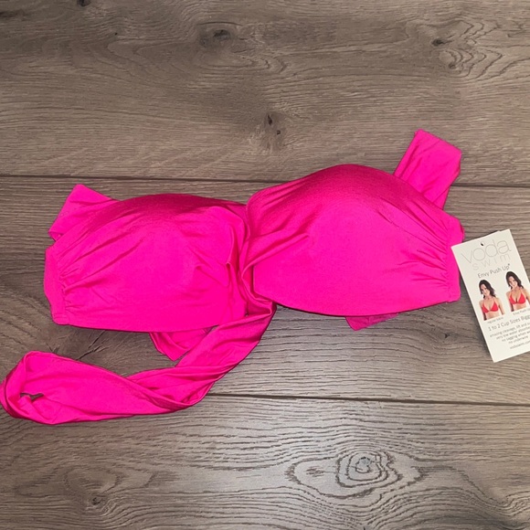 Voda Swim Hot Pink Bandeau Bikini Top - Picture 1 of 5